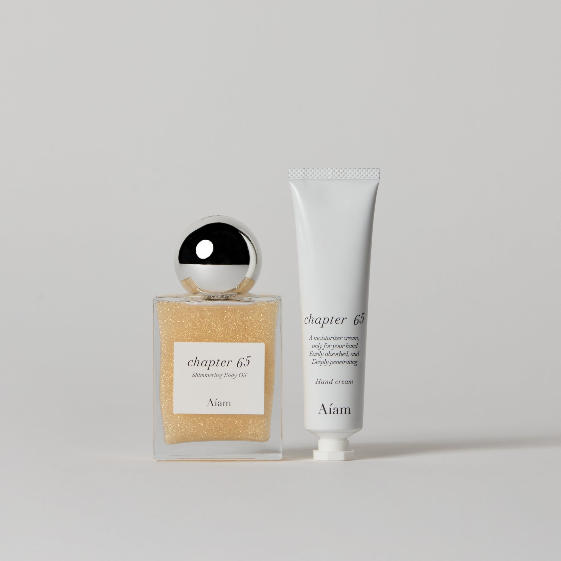 シマリングボディキット シマリングボディオイル チャプター65 × ハンドクリーム チャプター65 キット Aiam OFFICIAL ONLINE STORE