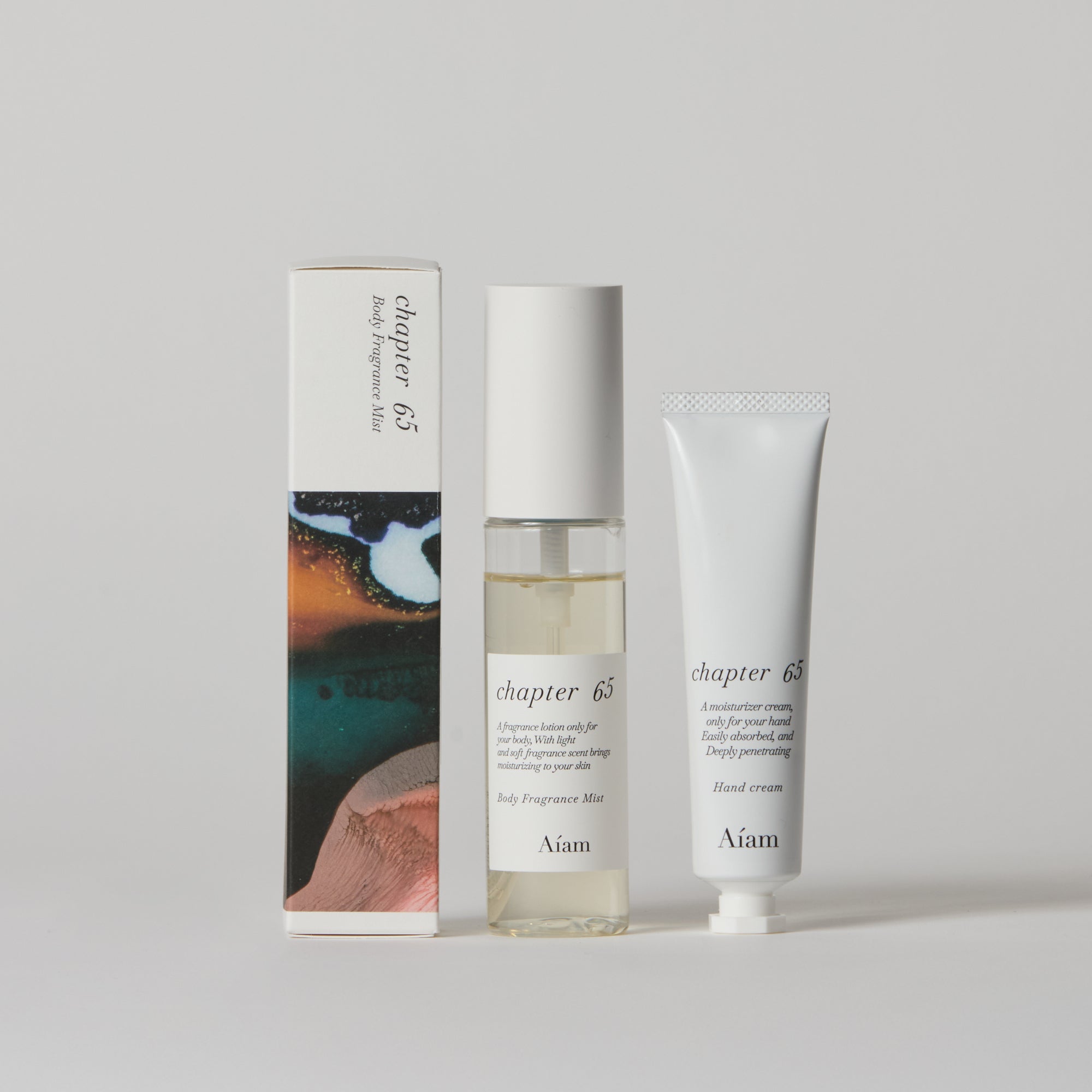 ボディケアキット ボディフレグランスミスト チャプター65 × ハンドクリーム チャプター65 キット Aiam OFFICIAL ONLINE STORE