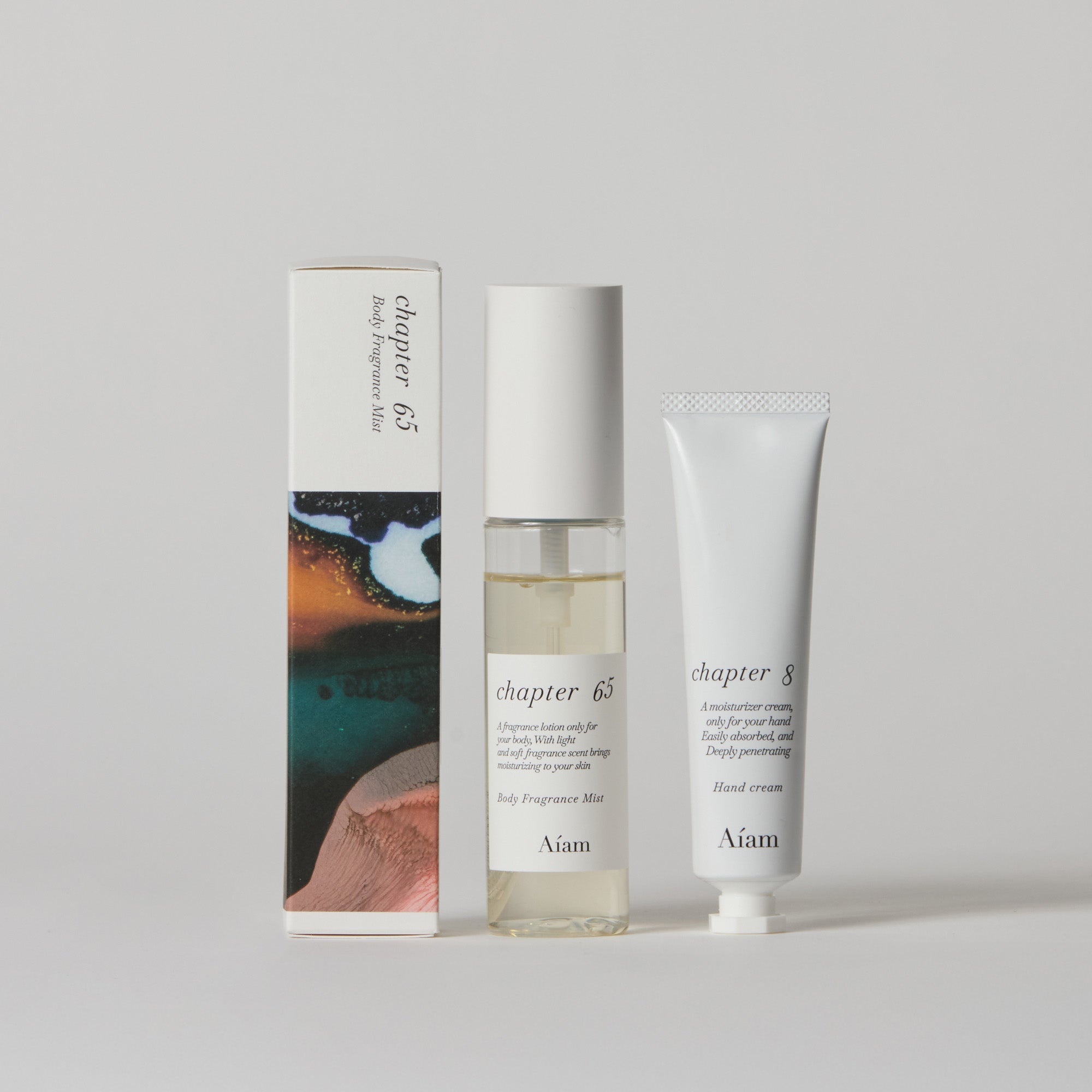 ボディケアキット ボディフレグランスミスト チャプター65 × ハンドクリーム チャプター8 キット Aiam OFFICIAL ONLINE STORE